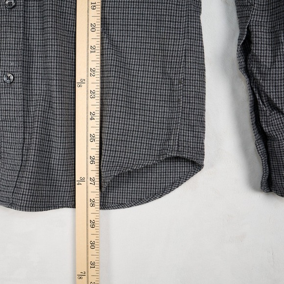 J. Crew Slim Fit Button Down Long Sleeve Shirt Mens Size S Grey Plaid - Picture 5 of 8